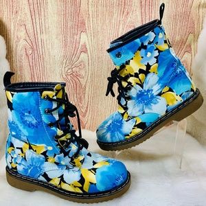 Floral Combat Boots